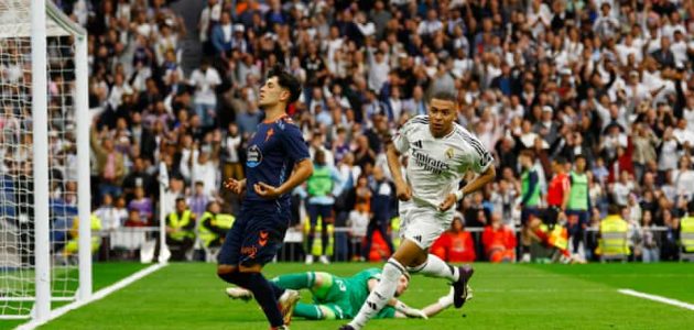 ثنائية مبابي تساعد ريال مدريد في البقاء على منافسة برشلونة الي اخر رمق
